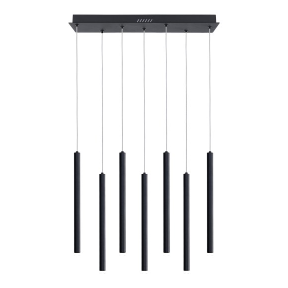 Italux PND-22302-7-BK LED závesné stropné svietidlo Valdes | 35W LED | 1300lm | 3000-6000K
