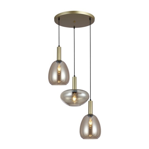 Italux PND-23541-3-GD-CH závesné stropné svietidlo Gater E27