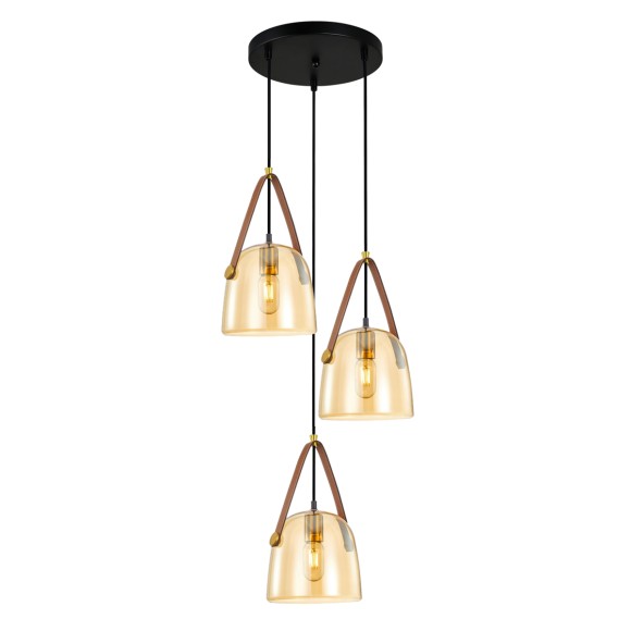 Italux PND-24342-3A-BK-AMB LED závesné stropné svietidlo Solta | 3x40W E27