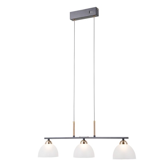 Italux PND-34374-3-BK LED závesné stropné svietidlo Montiela | 15W LED | 772lm | 3000K