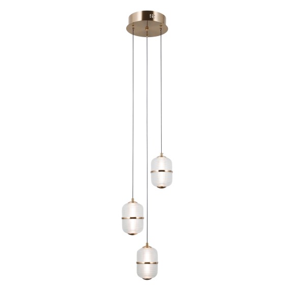 Italux PND-34375-3-HBR LED závesné stropné svietidlo Alani | 15W LED | 1170lm | 3000K