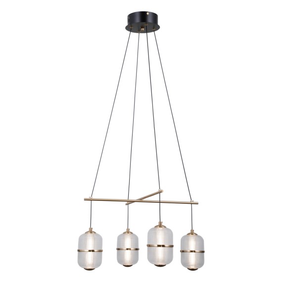 Italux PND-34375-4-BK LED závesné stropné svietidlo Alani | 24W LED | 1931lm | 3000K