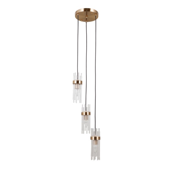 Italux PND-40760-3-HBR závesné stropné svietidlo Taraso E14