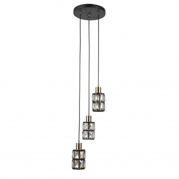 Italux PND-44236-3-BK-GD závesné stropné svietidlo Menfi | 3x40W E27