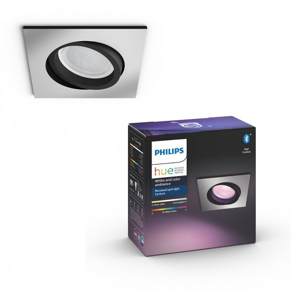 Philips Hue 50551/48 / P7 zápustné bodové svietidlo Centura 1x5,7W | 2000-6500K | RGB - Bluetooth, White and Color Ambiance