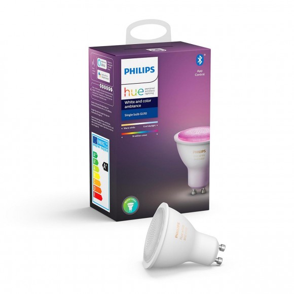 Philips Hue 8718699628659 LED žiarovka 1x5,7W | GU110 - Bluetooth, White and Color Ambiance