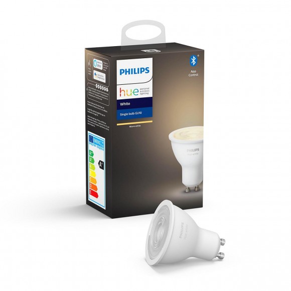 Philips Hue 8718699628697 LED žiarovka 1x5,2W | GU10 | 2700K - Bluetooth, White