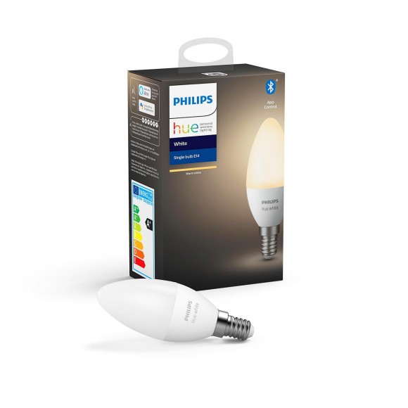 Philips Hue 8718699671211 LED žiarovka 1x5,5W | E14 - Bluetooth, tvar sviečky, White