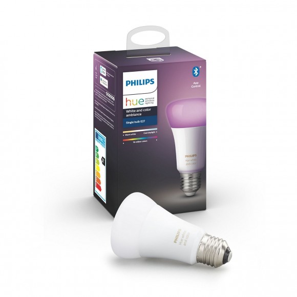 Philips Hue 8718699673109 LED žiarovka 1X9W | E27 - Bluetooth, White and Color Ambiance