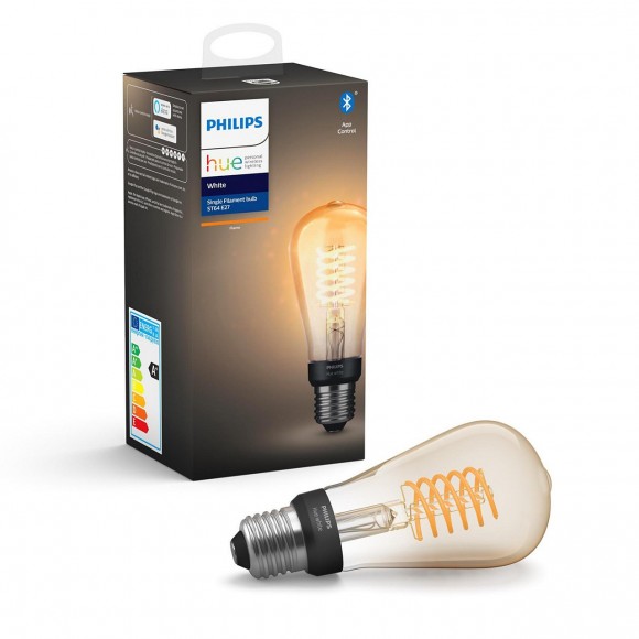 Philips Hue 8718699688868 LED žiarovka Filament 1x7W | E27 | 2100K - Bluetooth, White