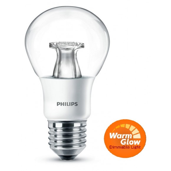 Philips LED 6W / 40W E27 WW A60 CL WGD lotus