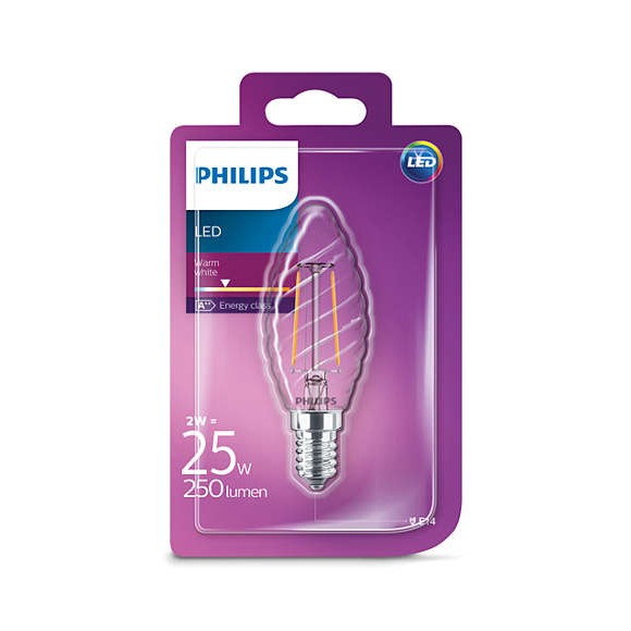 Philips 101383271 LED žiarovka Classic 1x2W | E14 | 2700K