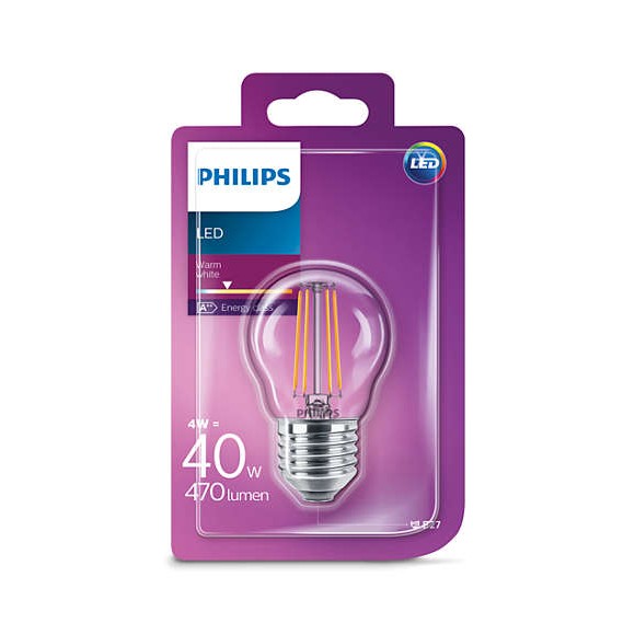 Philips 101383306 LED žiarovka Classic 1x4W | E27 | 2700K