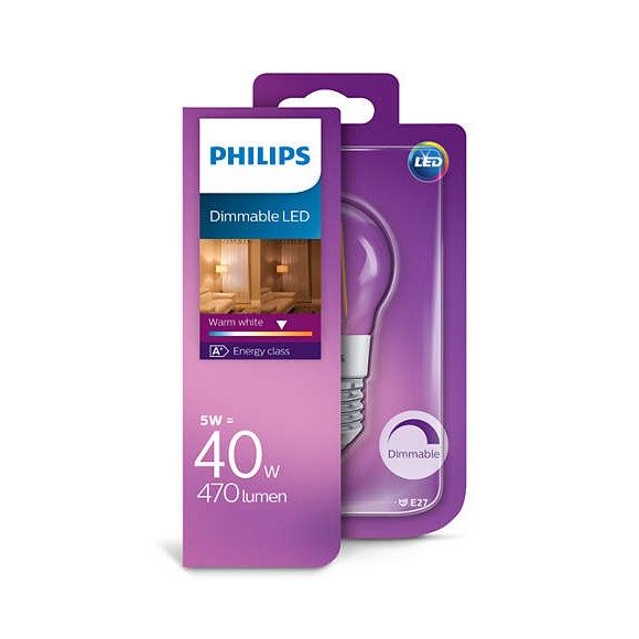 Philips 101383305 LED žiarovka Classic 1x5W | E27 | 2700K