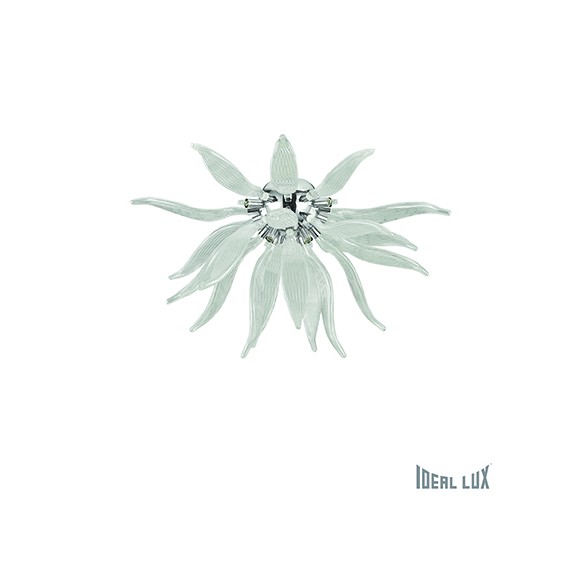 prisadené nástenné a stropné svietidlo Ideal lux LEAVES 6x40W G9 - transparentný