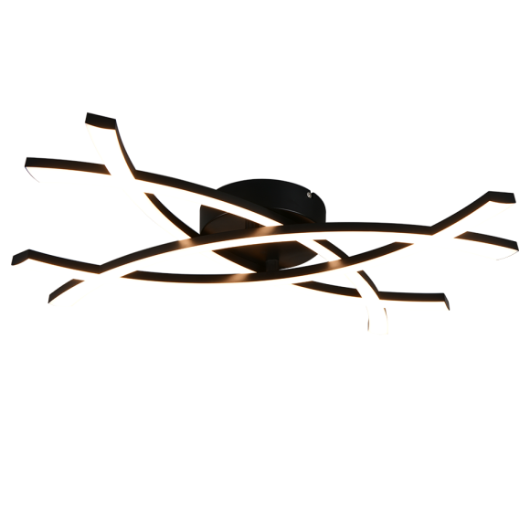 Trio TR23691132 LED nástenné svietidlo POLLOCK  | 22W integrovaný LED zdroj | 1x2500lm | 3000K | čierna