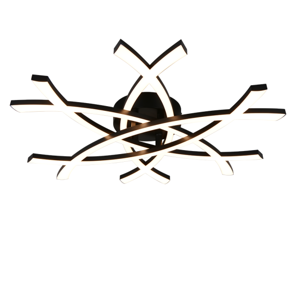 Trio TR63691132 LED prisadené stropné svietidlo POLLOCK  | 33W integrovaný LED zdroj | 1x3800lm | 3000K | čierna