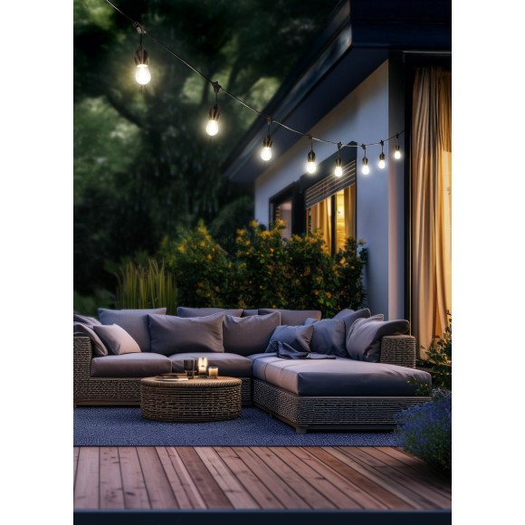 Trio TR74771132 LED vonkajšia závesná reťaz CHAIN  | 1W E27 | 10x80lm | 3000K