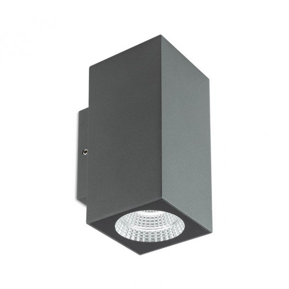 Redo 90088 QUAD exteriérové ​​nástenné svietidlo CREE COB LED 2x3W | 660/540lm | 3000K | IP65 - antracit