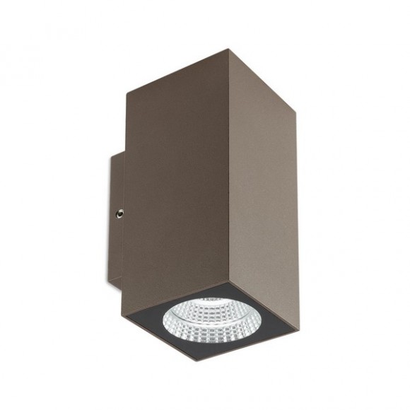 Redo 90089 QUAD exteriérové ​​nástenné svietidlo CREE COB LED 2x3W | 660/540lm | 3000K | IP65 - hnedá