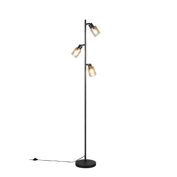 Trio TR41783032 stojacia lampa CADIZ  | 10W E14 | vypínač | čierna