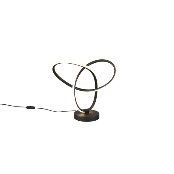 Trio TR53591132 LED stolná lampička LANDO  | 8W integrovaný LED zdroj | 1x800lm | 3000K | vypínač | čierna