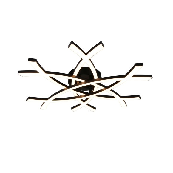 Trio TR63691132 LED prisadené stropné svietidlo POLLOCK  | 33W integrovaný LED zdroj | 1x3800lm | 3000K | čierna