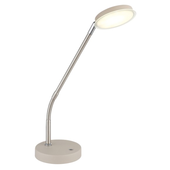 Globo 58504TSA LED stolná lampička SILVIO | 6.5W integrovaný LED zdroj | 350lm | 2700/3350/4000K | vypínač