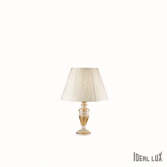 stolná lampa Ideal lux FLORA 1x60W E27 - starožitná slonová kosť / zlatá