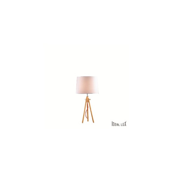 stolná lampa Ideal lux YORK 1x60W E27 - biela / drevo