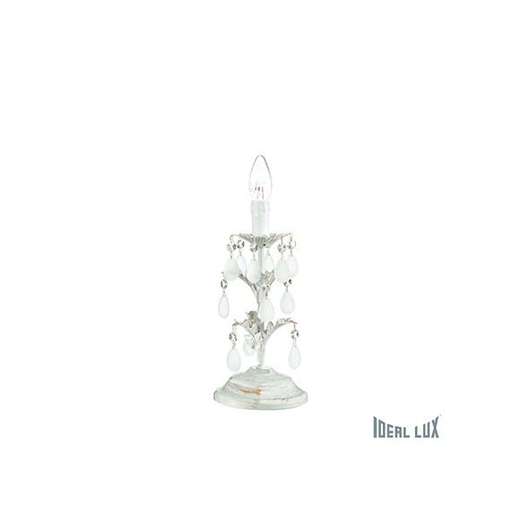 stolná lampa Ideal lux CASCINA 1x40W E14 - starožitná biela / zlatá