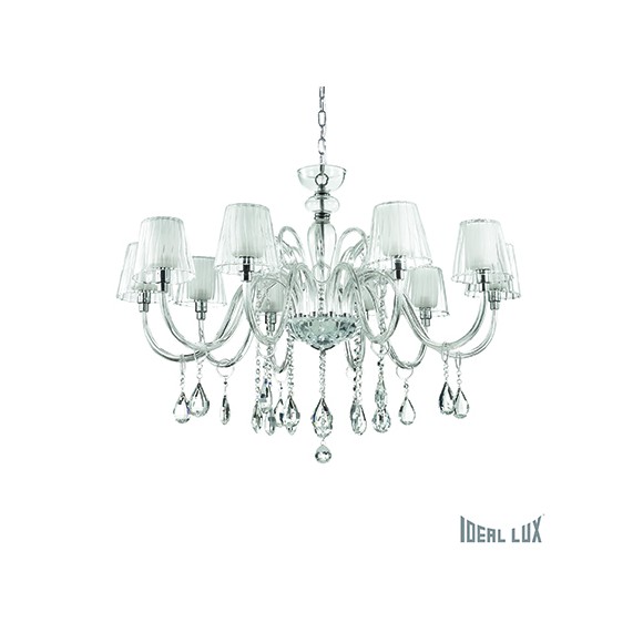 stropné svietidlo Ideal lux TERRY 10x40W E14 - strieborná