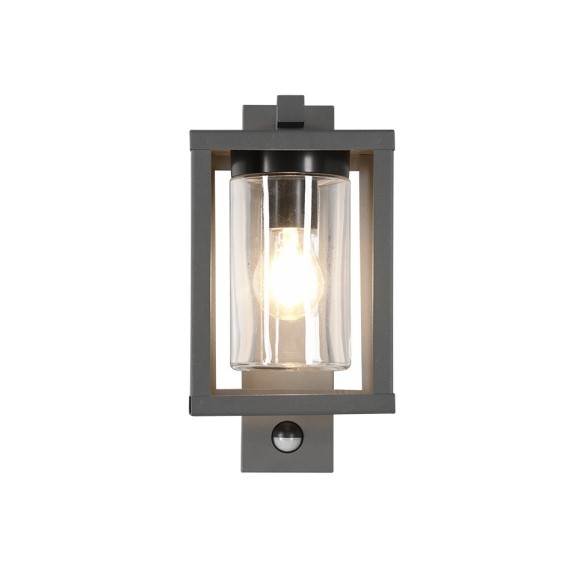 Trio 212069142 vonkajšia nástenná lampa s pohybovým čidlom Lunga 1x40W | E27 | IP44 - antracit