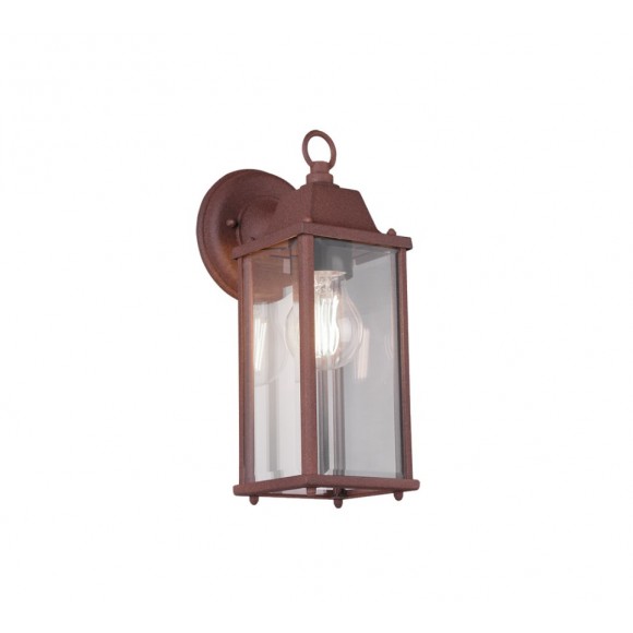 Trio 201960124 záhradná nástenná lampa Olona 1x20W | E27 | IP23 - hnedá patina