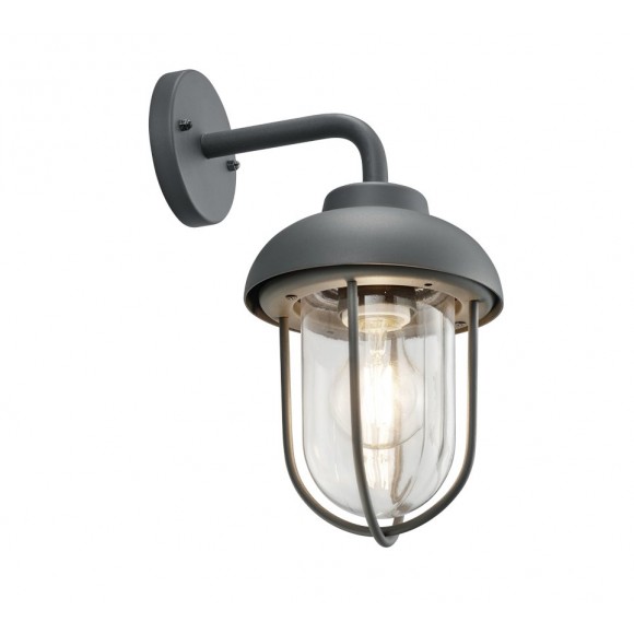 Trio 202760142 záhradná nástenná lampa Duero 1x40W | E27 | IP44 - antracitová, industriálna