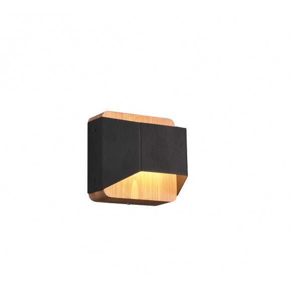 Trio 224810132 LED nástenné svietidlo Arino 1x4,3W | 400lm | 3000K - 3 fázové stmievanie, drevo, čierna