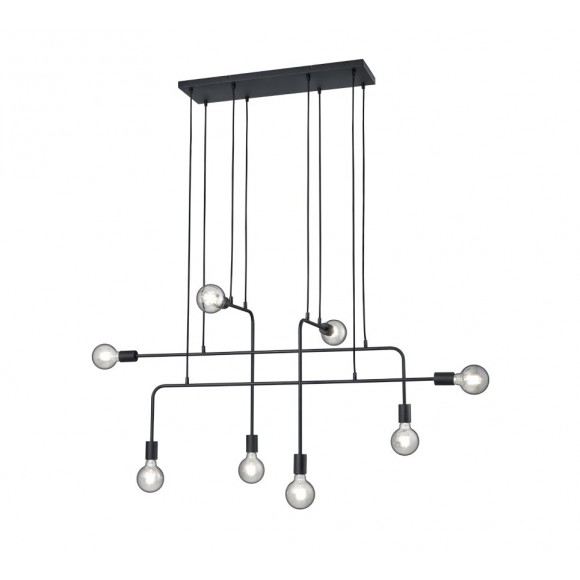 Trio 306200832 závesné stropné svietidlo Connor 8x10W | E27 | IP20 - čierna