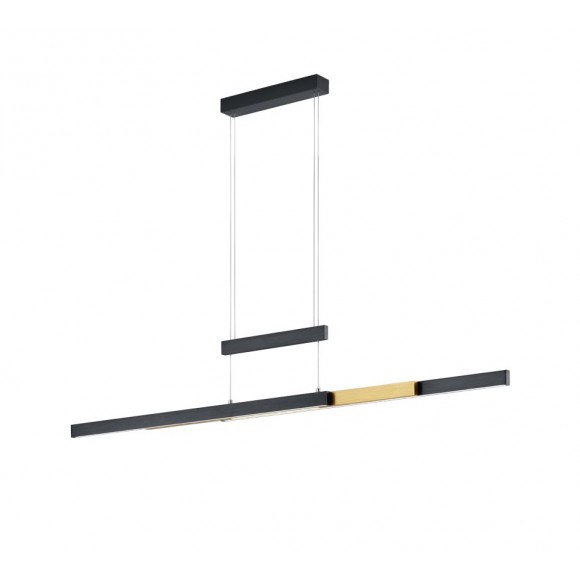 Trio 375310502 LED závesné stropné svietidlo Trajan 1x45W | 5300lm | 2700-5000K - nastaviteľná výška a šírka, funkcia 4level touch, čierna