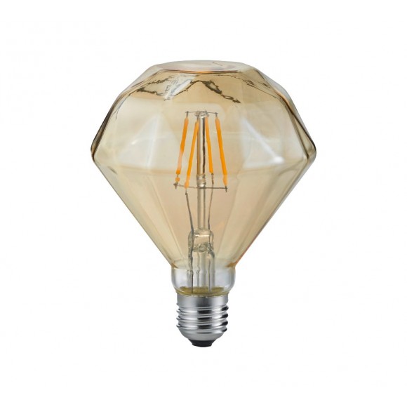 Trio 902-479 LED dizajnová filamentová žiarovka Diamant 1x4W | E27 | 320lm | 2700K - jantár