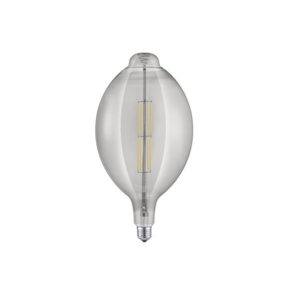 Trio 908-854 LED dizajnová filamentová žiarovka Tropfen 1x8W | E27 | 260l | 2700K - stmievateľná, dymové sklo