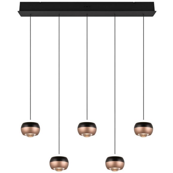 Trio SELECT  T344410532 LED závesné stropné svietidlo ORBIT   | 5x8W integrovaný LED zdroj | 5x960lm | 2300+3000+4000K