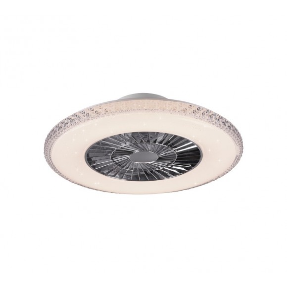 Trio R62412106 LED prisadený luster s ventilátorom Harstad 1x40W | 3000-6000K - stmievateľný, s diaľkovým ovládačom