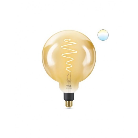 Wiz Tunable white 8718699786830 inteligentná LED dizajnová žiarovka E27 | 1x6,5W | 390lm | 2000-5000K - tvar globe, veľká žiarovka