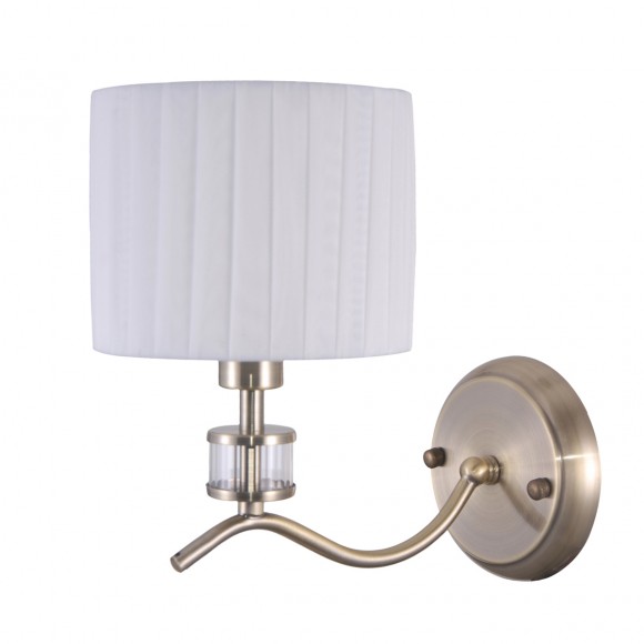 Italux WL-28343-1 nástenná lampa Ferlena 1x40W | E14 | IP20 - farba bronz / biela
