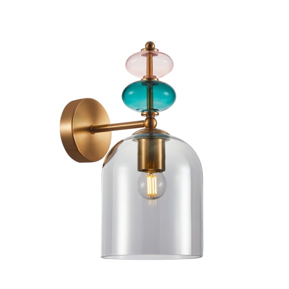 Italux WL-30263-1B-BRO-SG nástenné svietidlo Busco E27