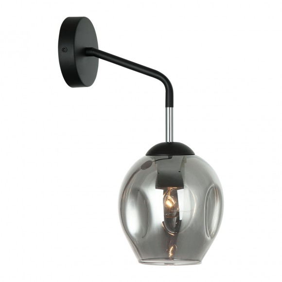 Italux WL-30843-1 BK + SG nástenná lampa Borgo 1x40W | E27 | IP20 - čierna farba