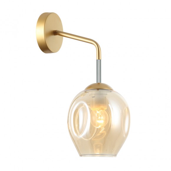 Italux WL-30843-1 GD + AMB nástenná lampa Borgo 1x40W | E27 | IP20 - zlatá farba