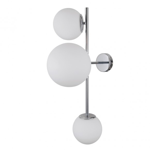 Italux WL-31221-3B-CH nástenná lampa Vailante 3x5W | E27 + E14 | IP20 - sklo, kov, farba chróm