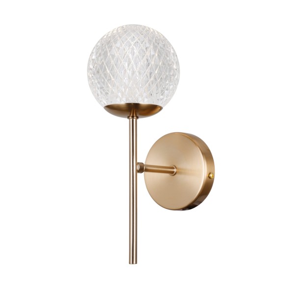 Italux WL-40827-1-HBR-CL nástenné svietidlo Padri | 5W G9 | zlatá | číra