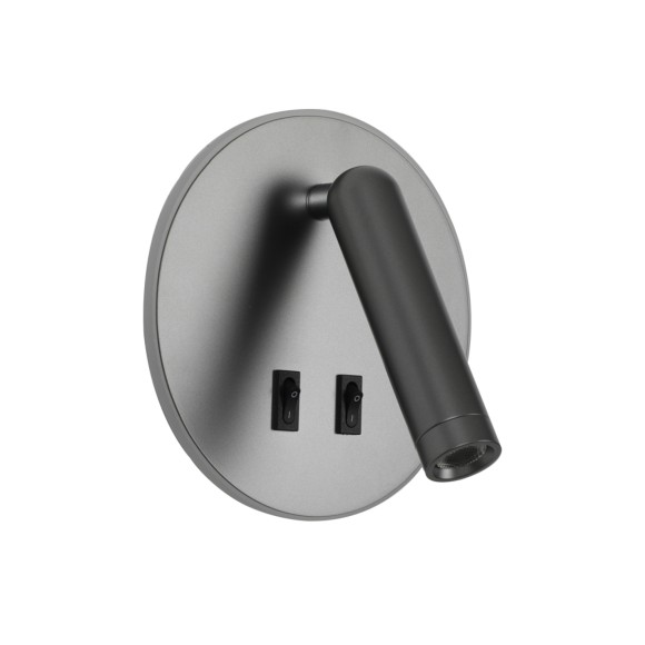 Italux WL-53742-1-GR LED bodové nástenné svietidlo Furla | 8W LED | 516lm | 3000K